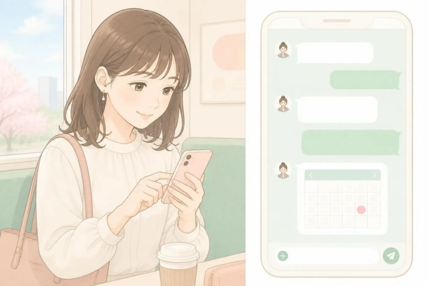 お客さまがお店の LINE で予約する